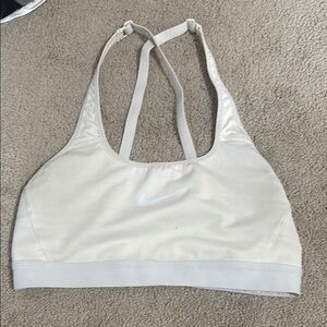 Nike White Seamless Sports Bra